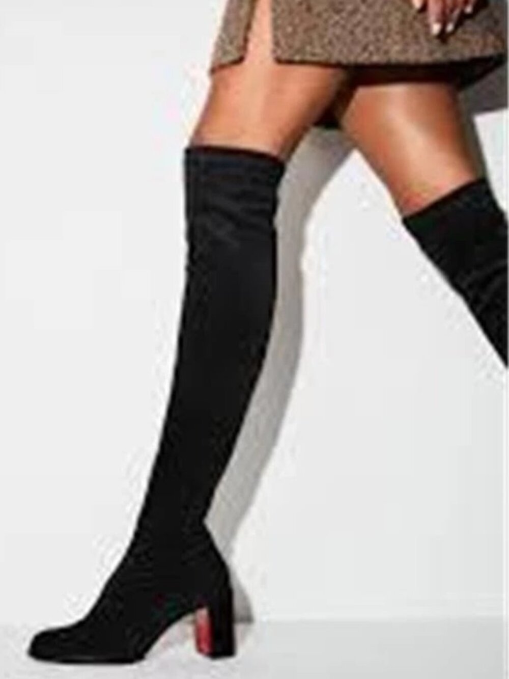Christian Louboutin STRETCHADOXA BOTTA ALTA 70 Suede Over Knee Tall Boots